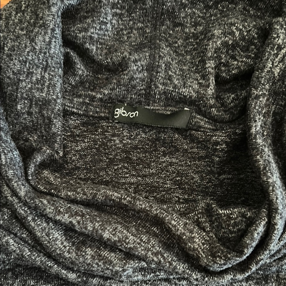 Gibson Charcoal Cowl Neck Sweater - Picture 2 of 2